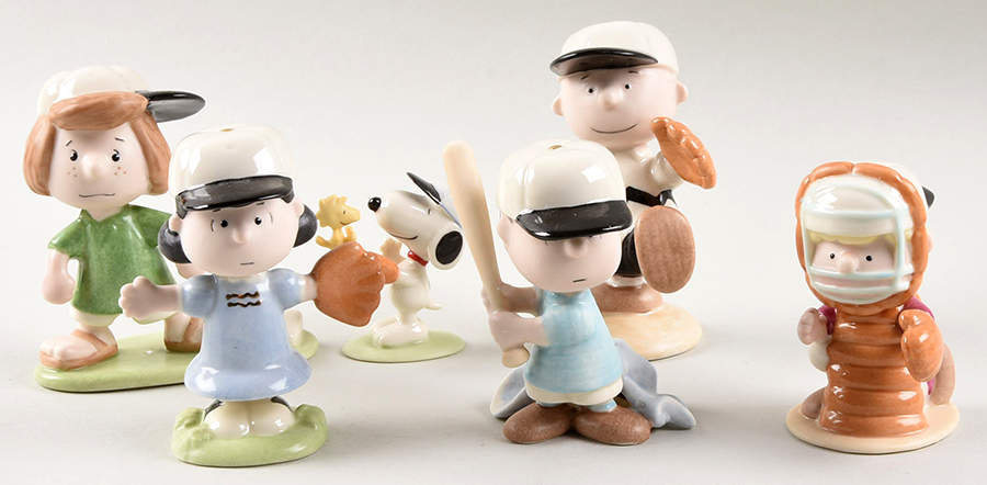 Peanuts Figurines Baseball Team-Set Of 6 - Boxed by Lenox-1