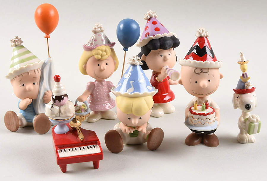 Peanuts 75th Anniversary Birthday Party-Set Of 6 - With Box by Lenox-1