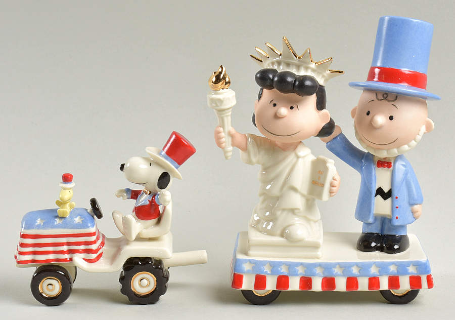 Peanuts Figurines Independence Day Tractor - Boxed by Lenox-1