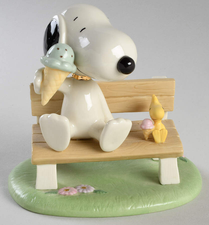 Peanuts Figurines Happiness Is Ice Cream W/ Snoopy - Boxed by Lenox-1