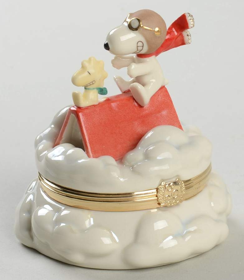 Peanuts Figurines Flying High Ace Treasure Box - No Box by Lenox-1