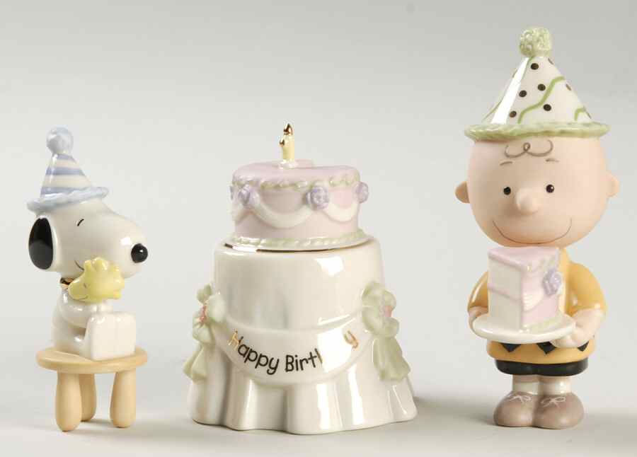 Peanuts Figurines Snoopy's Birthday Party-3 Piece Set - Boxed by Lenox-1