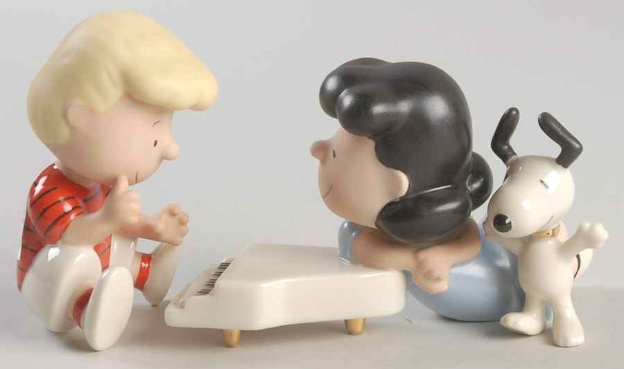 Peanuts Figurines Play It Again Schroeder - 2pc  - Boxed by Lenox-1
