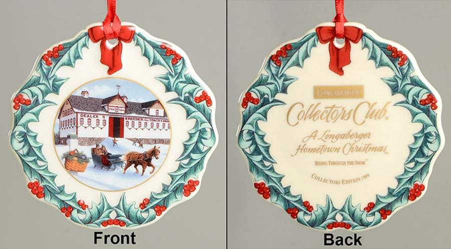Longaberger Collector Club Ornament Riding Through The Snow - No Box by Longaberger-1