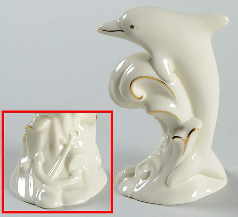 Classic Ivory Miniatures Dancing Dolphin-Anchor - No Box by Lenox-1