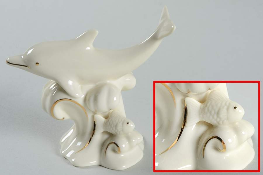Classic Ivory Miniatures Dancing Dolphin-Fish - No Box by Lenox-1