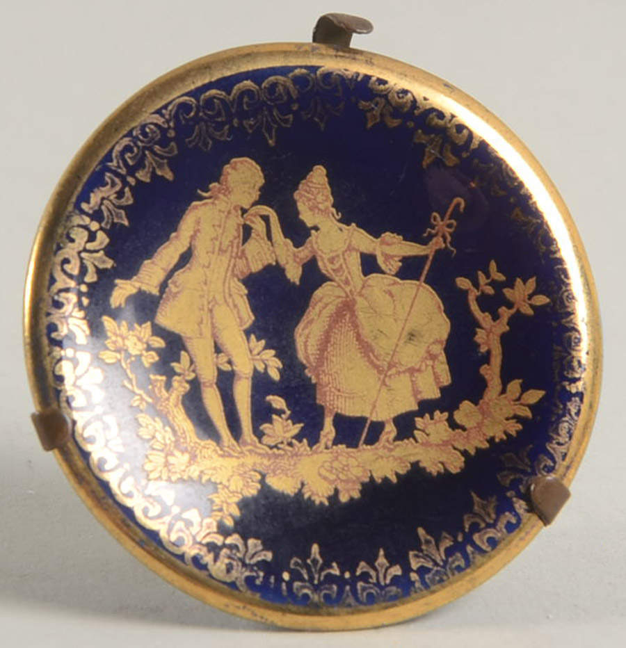 Limoges Miniature Figurines & Giftware Mini Plate Smooth Courting - No Box by Limoges-French-1