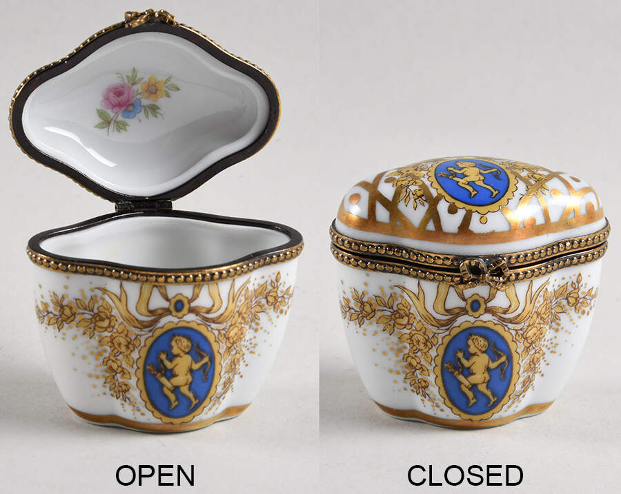 Limoges Miniature Figurines & Giftware Cherub Box - No Box by Limoges-French-1