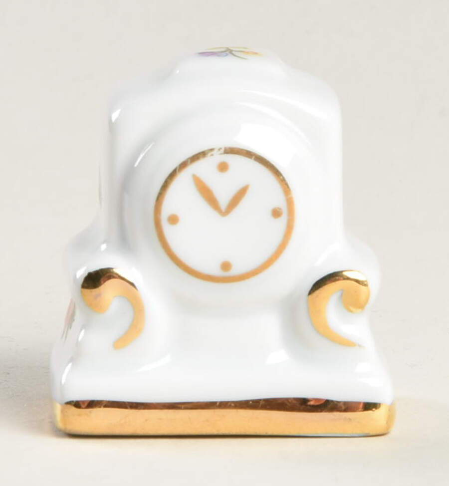 Limoges Miniature Figurines & Giftware Floral Clock - No Box by Limoges-French-1