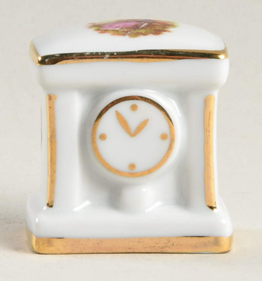 Limoges Miniature Figurines & Giftware Clock-Pastoral - No Box by Limoges-French-1
