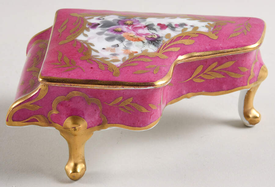 Limoges Miniature Figurines & Giftware Pink Piano Box - No Box by Limoges-French-1