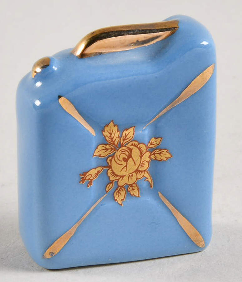 Limoges Miniature Figurines & Giftware Gas Can Blue Proposing - No Box by Limoges-French-1