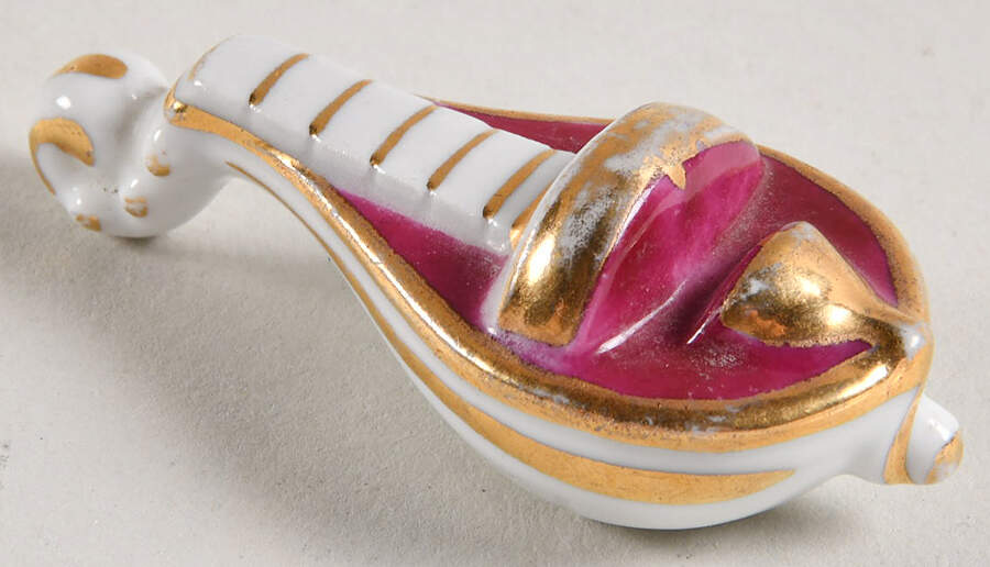Limoges Miniature Figurines & Giftware Lute Red - No Box by Limoges-French-1