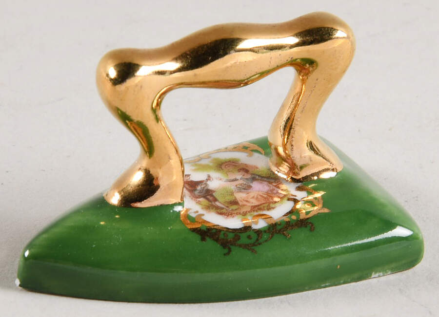 Limoges Miniature Figurines & Giftware Iron Green - No Box by Limoges-French-1