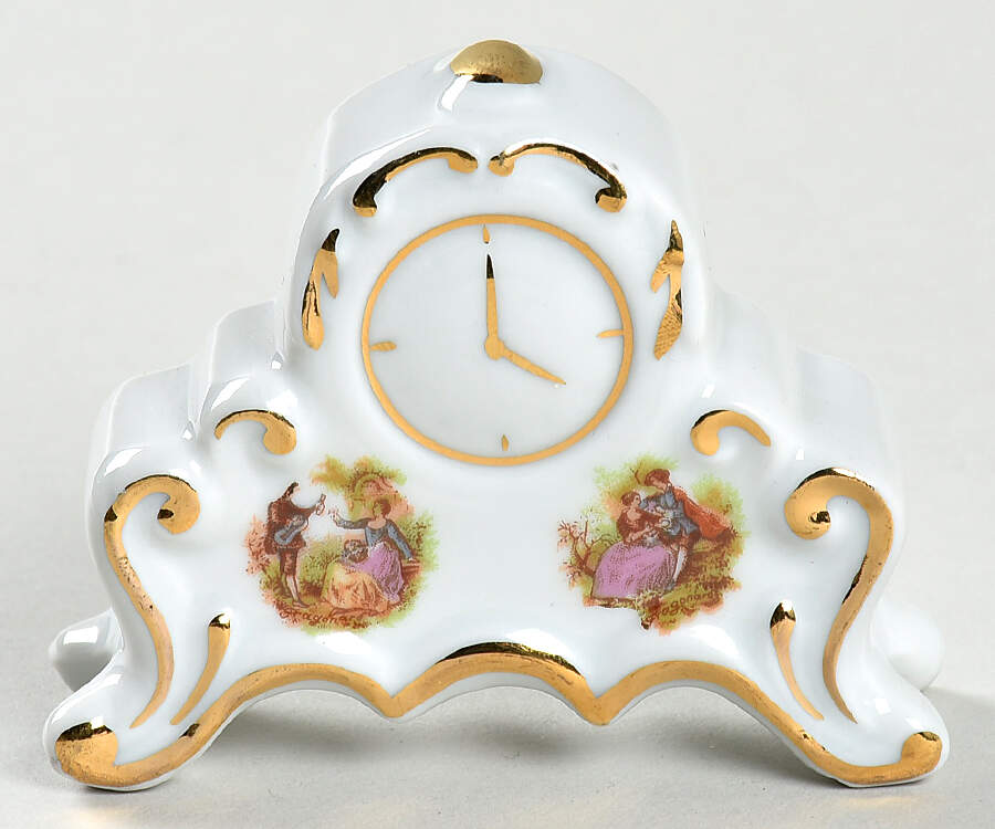 Limoges Miniature Figurines & Giftware Clock - 4 O'Clock - No Box by Limoges-French-1