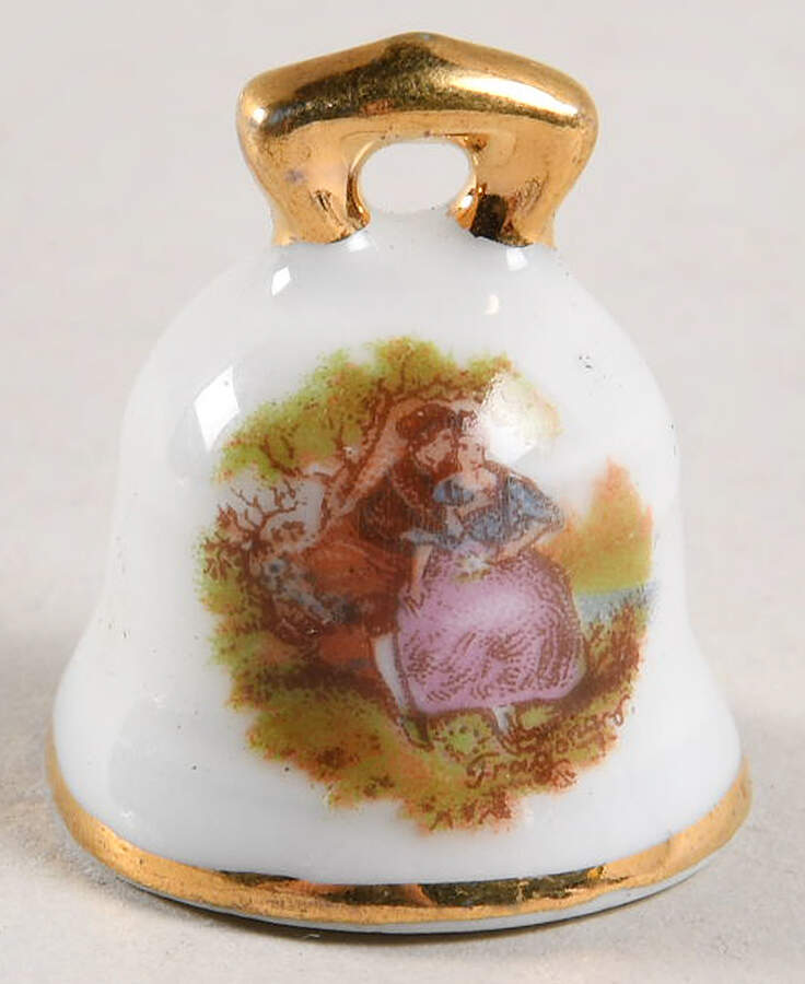 Limoges Miniature Figurines & Giftware Bell Embrace-White - No Box by Limoges-French-1