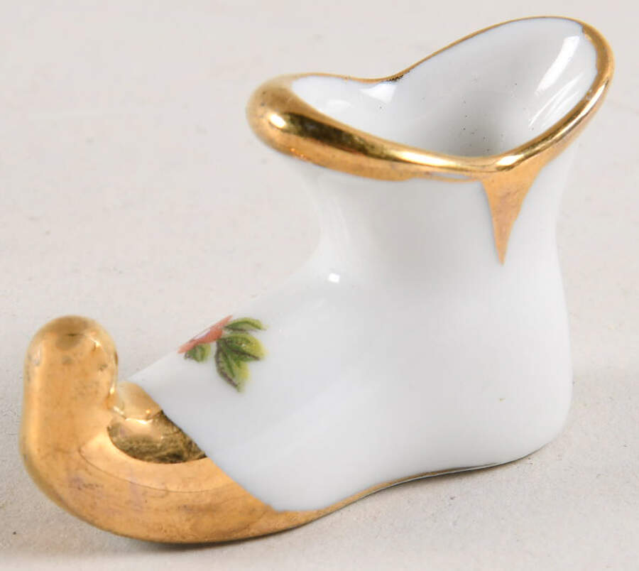 Limoges Miniature Figurines & Giftware Boot -White - No Box by Limoges-French-1