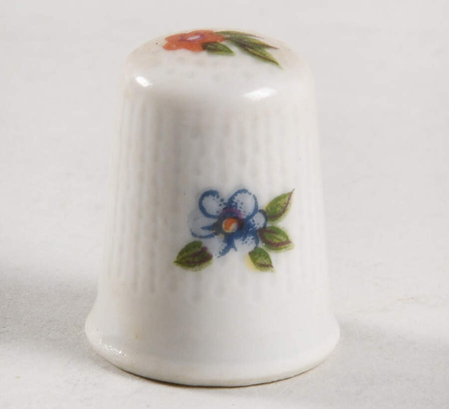 Limoges Miniature Figurines & Giftware Thimble - Floral - No Box by Limoges-French-1
