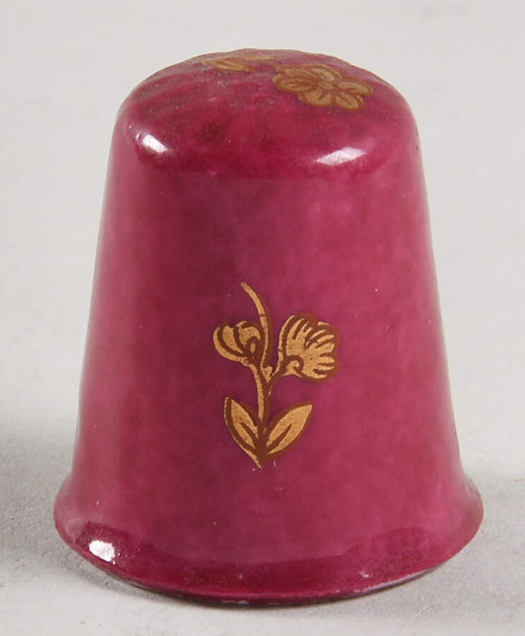 Limoges Miniature Figurines & Giftware Thimble - Red - No Box by Limoges-French-1