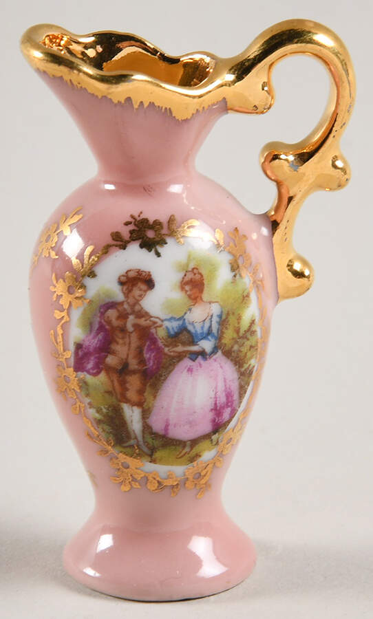 Limoges Miniature Figurines & Giftware Pitcher-Pink - No Box by Limoges-French-1