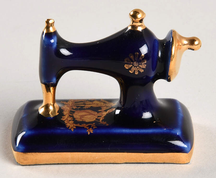 Limoges Miniature Figurines & Giftware Machine-Cobalt Blue - No Box by Limoges-French-1
