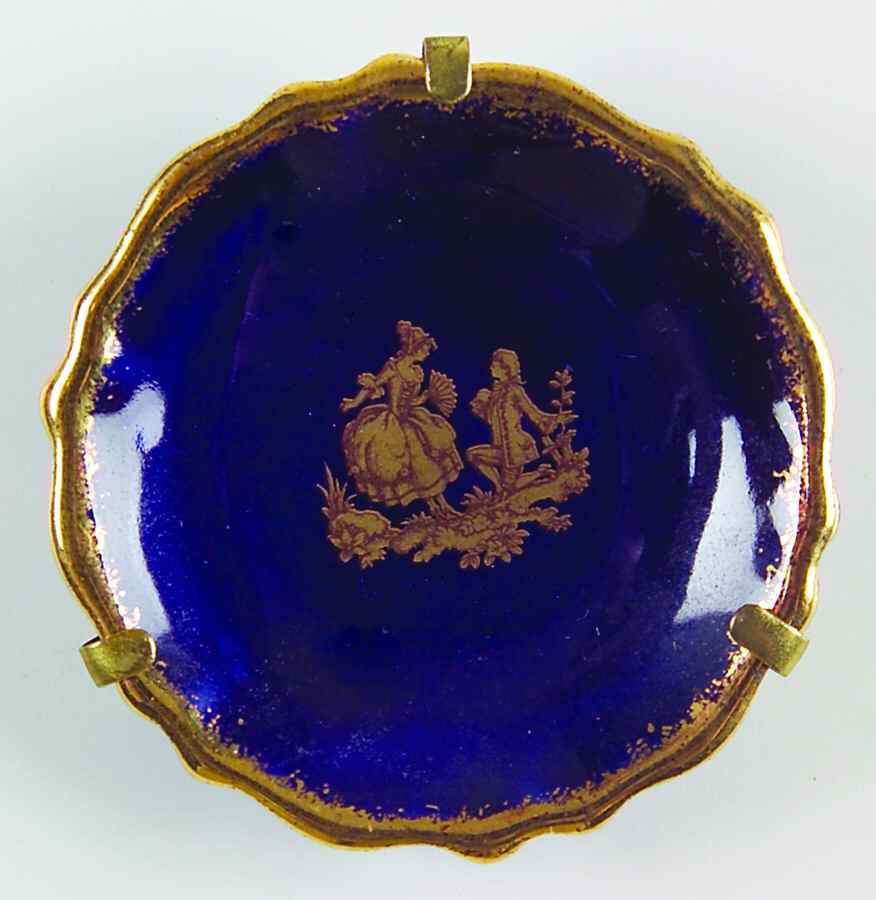 Limoges Miniature Figurines & Giftware Mini Plate Scalloped Proposal - No Box by Limoges-French-1