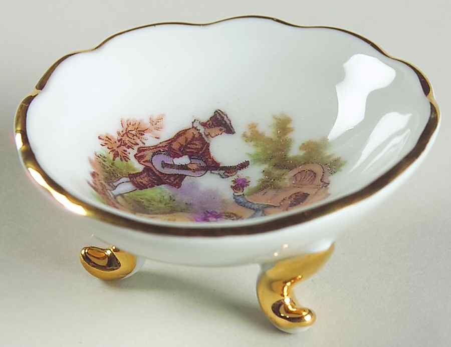 Limoges Miniature Figurines & Giftware Mini Footed Bowl-Serenade - No Box by Limoges-French-1
