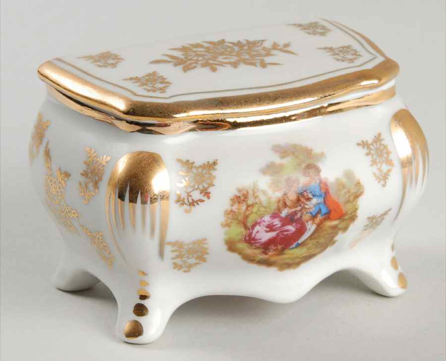 Limoges Miniature Figurines & Giftware Covered Box--Drawer Shape - No Box by Limoges-French-1