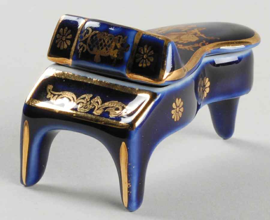 Limoges Miniature Figurines & Giftware Piano Box-W-2 1/2" - No Box by Limoges-French-1