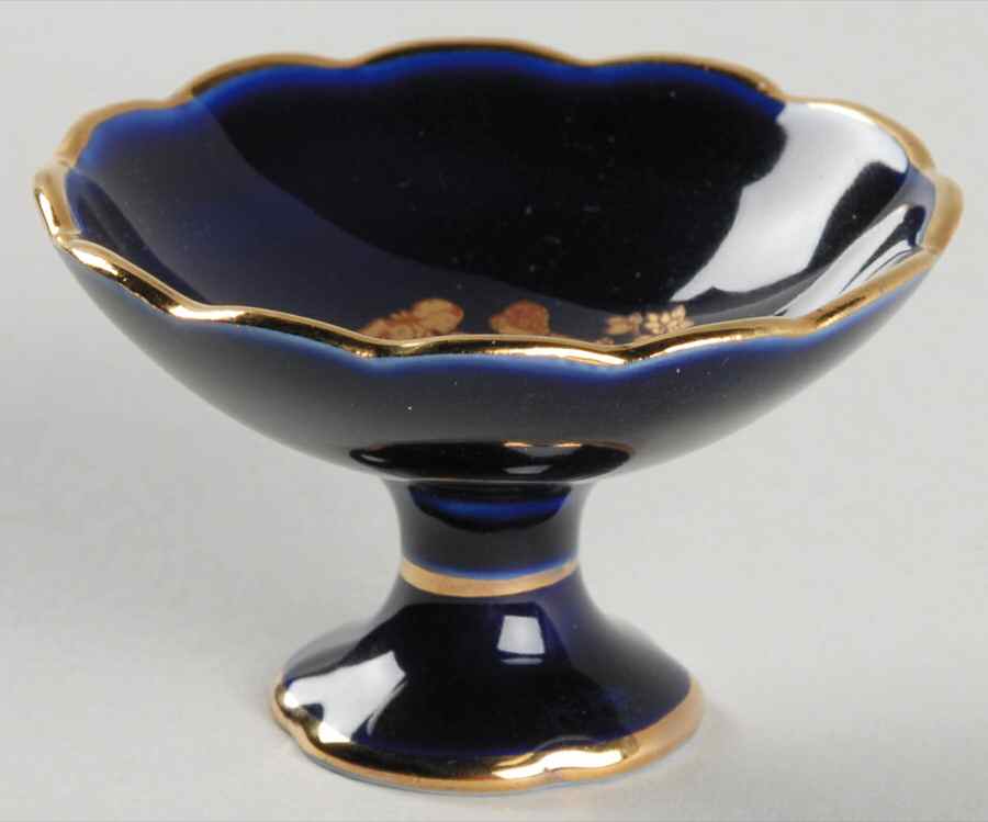 Limoges Miniature Figurines & Giftware Compote-Cobalt - No Box by Limoges-French-1