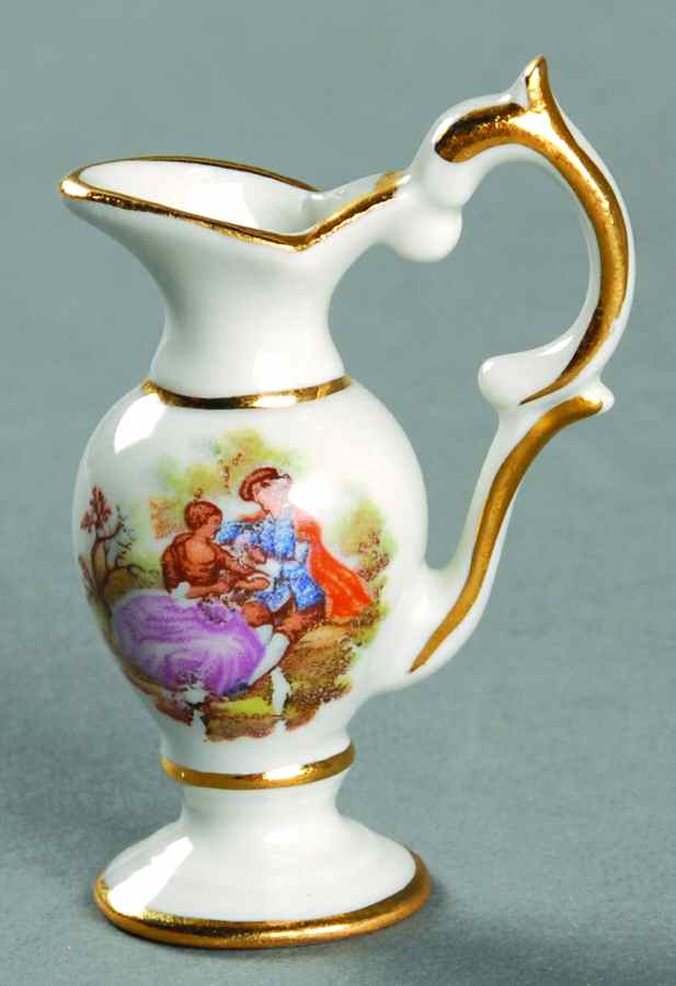 Limoges Miniature Figurines & Giftware Pitcher-Pastoral - No Box by Limoges-French-1
