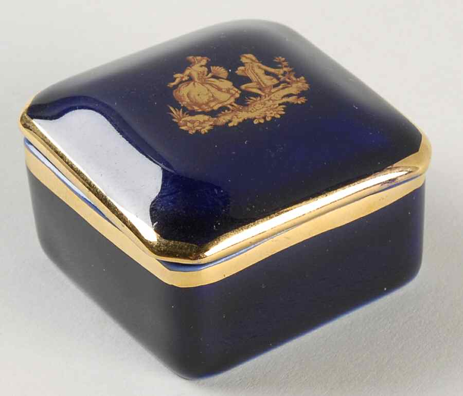 Limoges Miniature Figurines & Giftware Covered Box-Square - No Box by Limoges-French-1