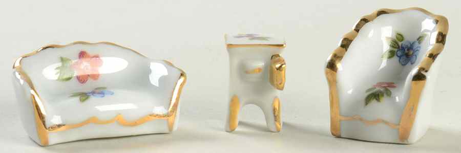 Limoges Miniature Figurines & Giftware Living Room Set Of 3 - No Box by Limoges-French-1