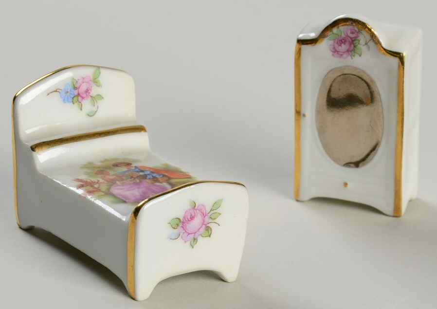Limoges Miniature Figurines & Giftware Bed And Armoire - No Box by Limoges-French-1