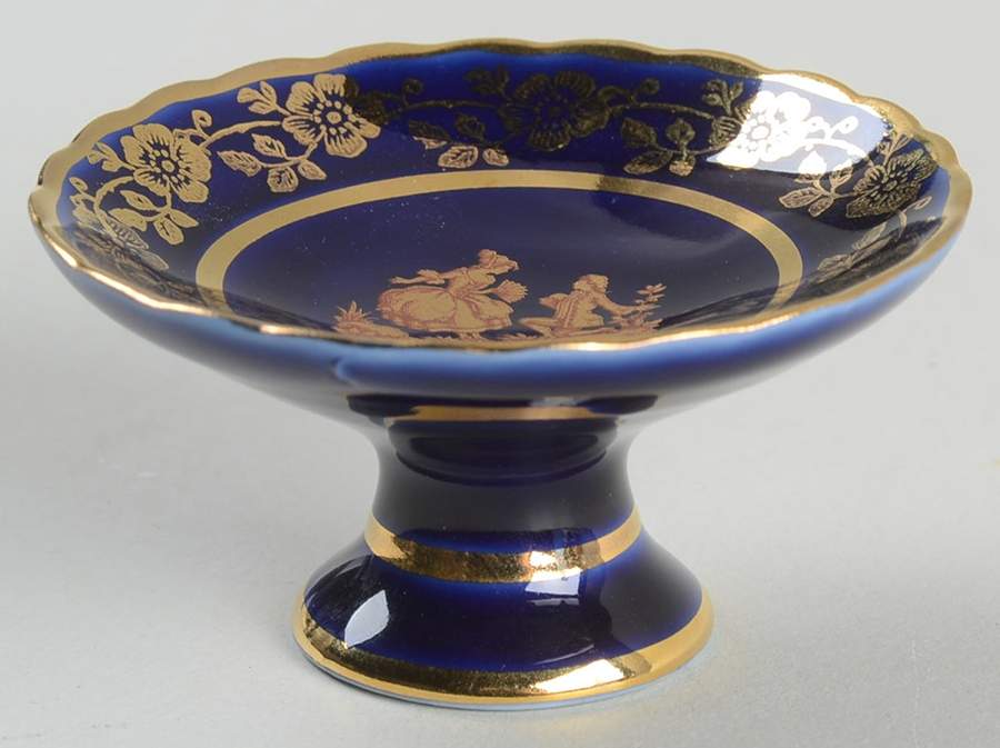 Limoges Miniature Figurines & Giftware Compote-Cobalt - No Box by Limoges-French-1