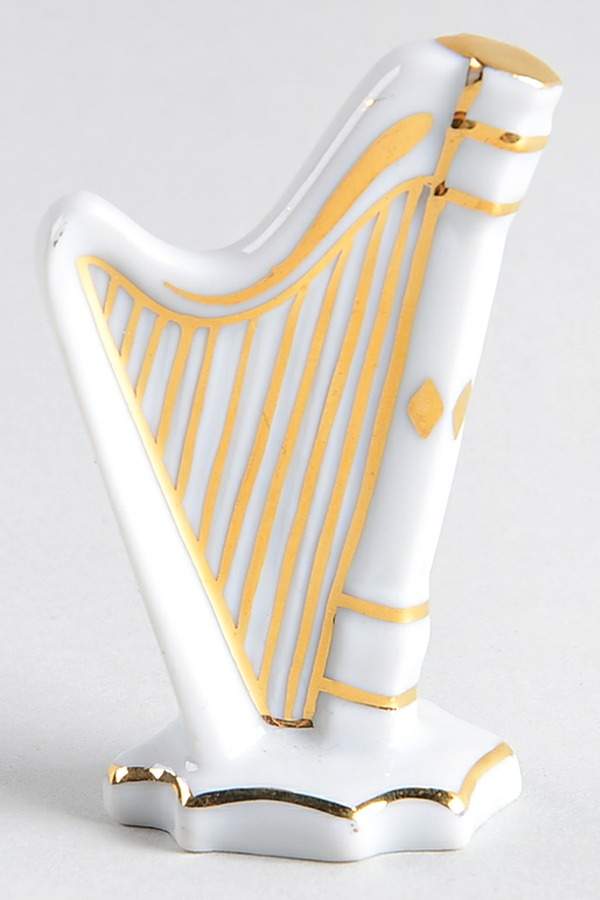 Limoges Miniature Figurines & Giftware Harp-White - No Box by Limoges-French-1