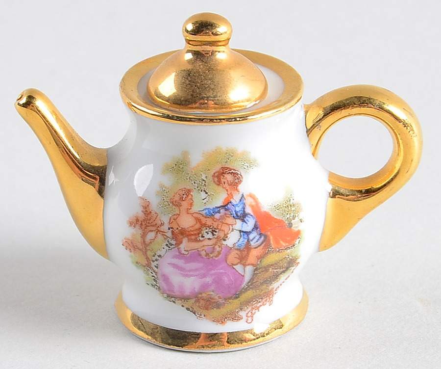 Limoges Miniature Figurines & Giftware Teapot-Proposal-White - No Box by Limoges-French-1