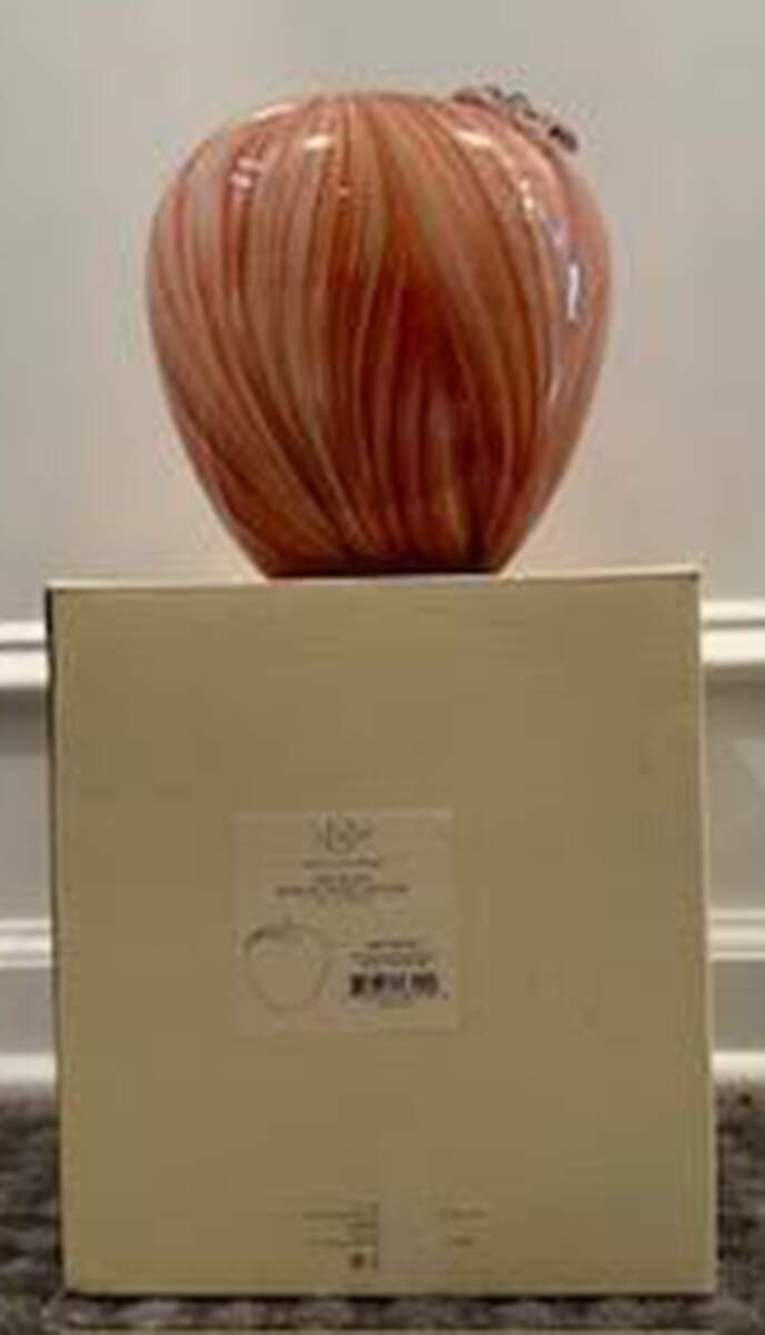 Lenox Art Glass Figurines Art Glass Swirled Apple - No Box by Lenox-1
