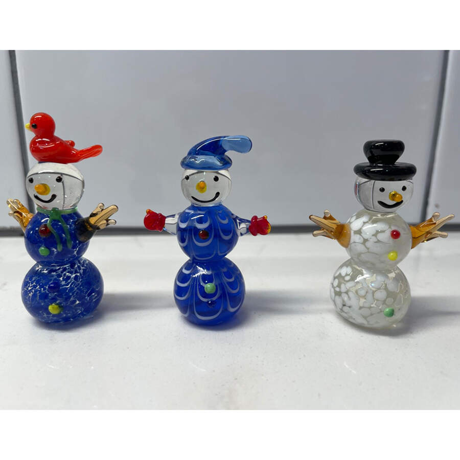 Lenox Art Glass Figurines Chilly Trio-Set Of 3 - No Box by Lenox-1