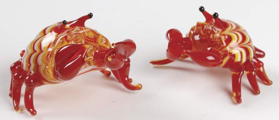 Lenox Art Glass Figurines Coral Reef Crabs - Boxed by Lenox-1