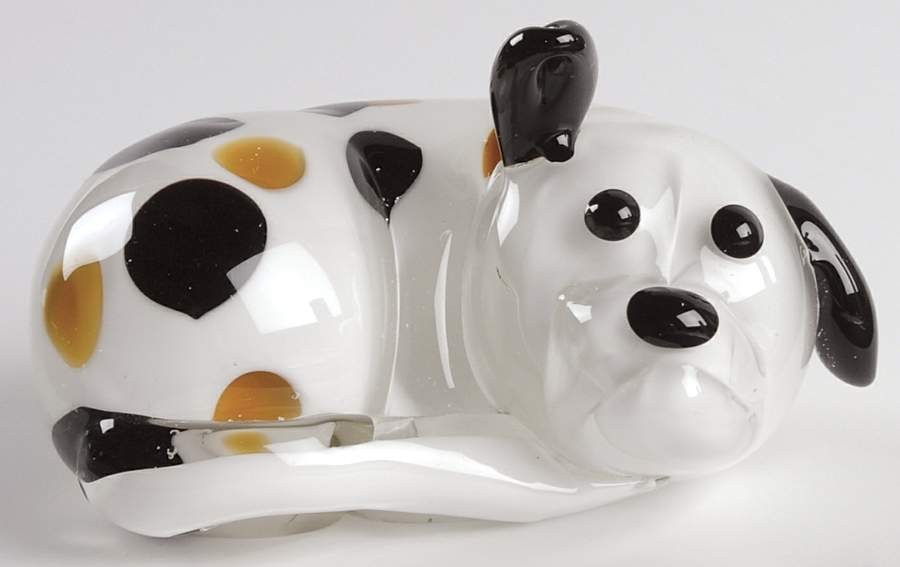 Lenox Art Glass Figurines Speckles & Spots-Dog - Boxed by Lenox-1
