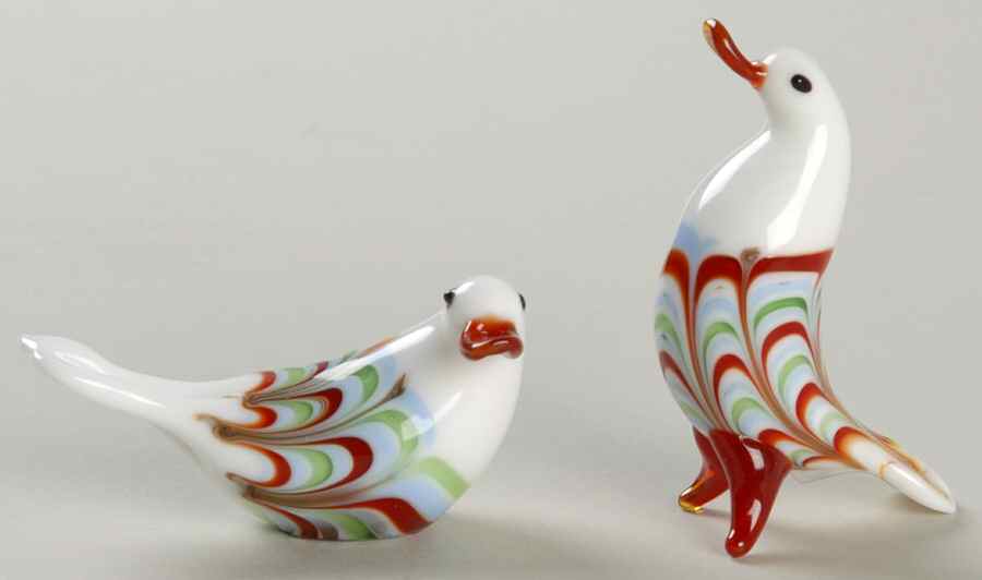 Lenox Art Glass Figurines Coastal Breeze Seagulls - No Box by Lenox-1