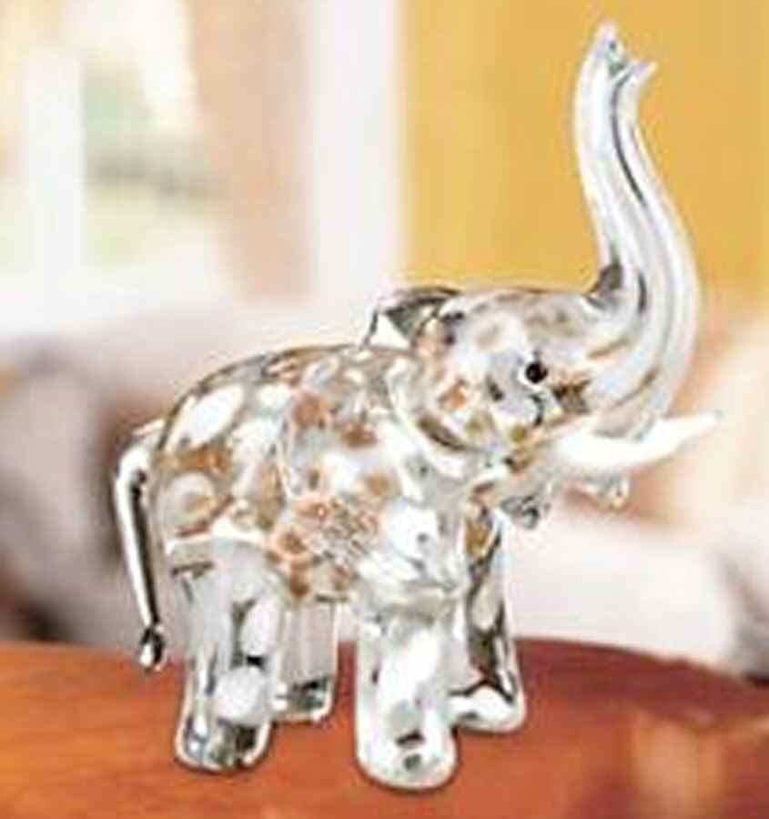 Lenox Art Glass Figurines White Splendor Elephant - Boxed by Lenox-1