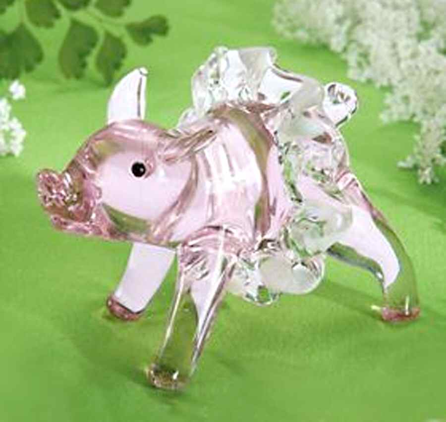 Lenox Art Glass Figurines Piggy Pirouette - Boxed by Lenox-1