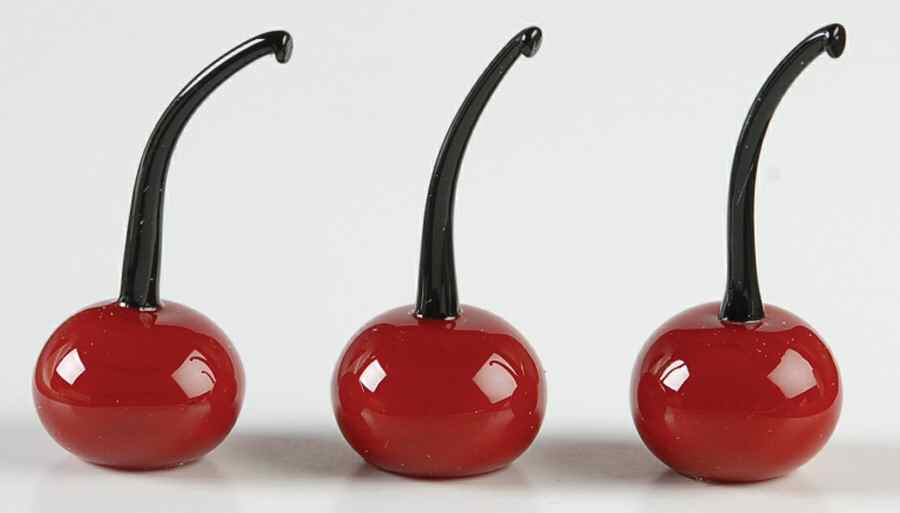 Lenox Art Glass Figurines Summer Sweetness-Cherries-Set  Of 3 - No Box by Lenox-1