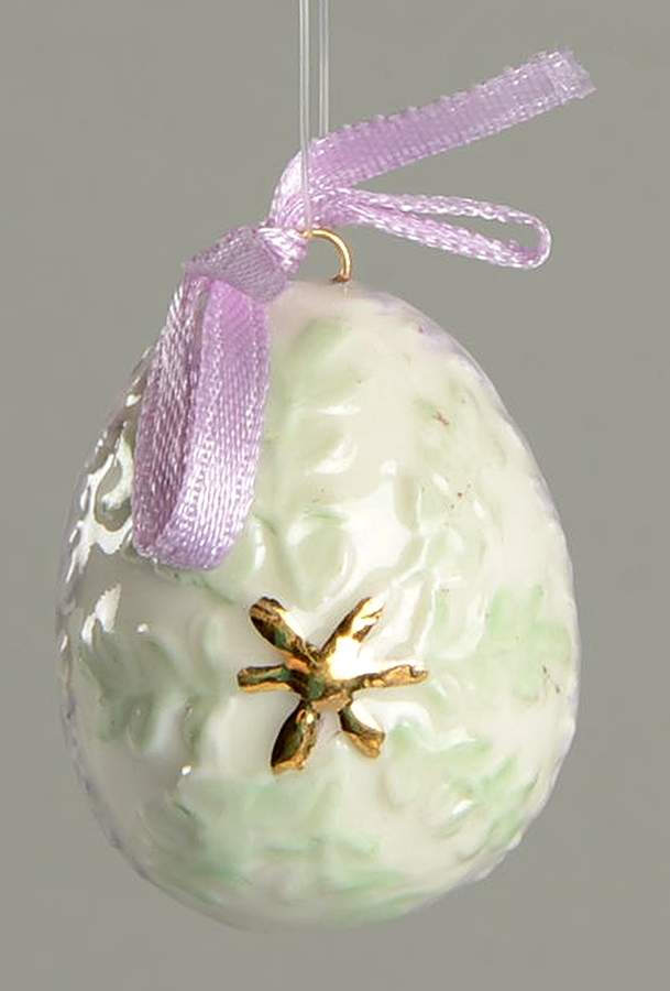 Easter Ornament Tree Egg-Green & Gold - No Box by Lenox-1
