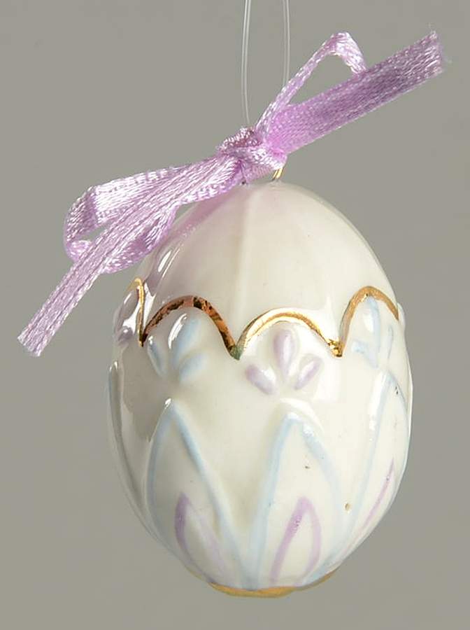 Easter Ornament Tree Egg-Purple & Blue - No Box by Lenox-1