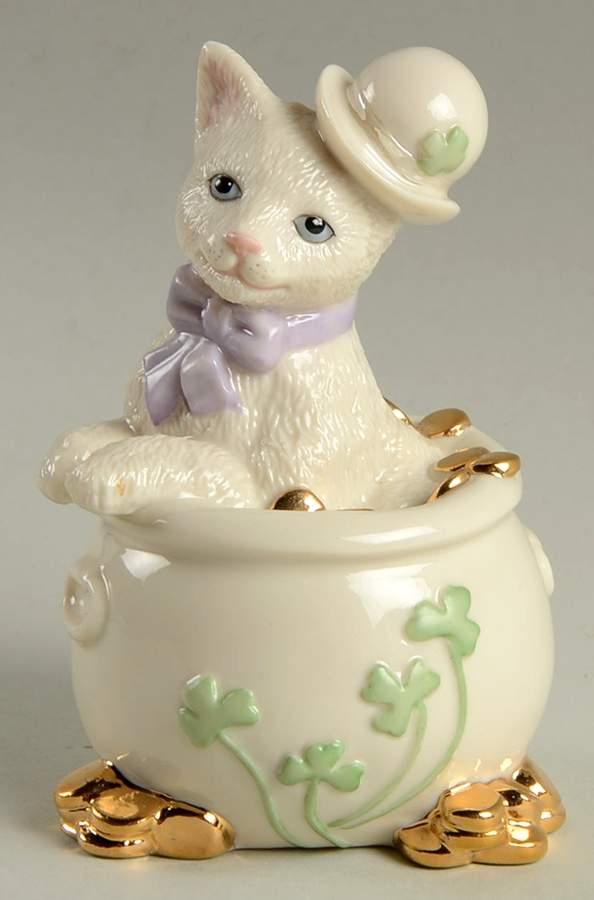 St Patricks Day Figures Pat The Little Irish Cat - With Box by Lenox-1