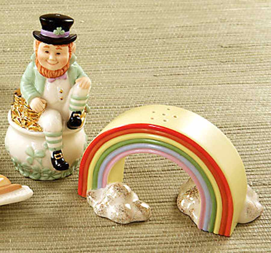 St Patricks Day Figures Luck Of The Irish Salt & Pepper - Boxed by Lenox-1