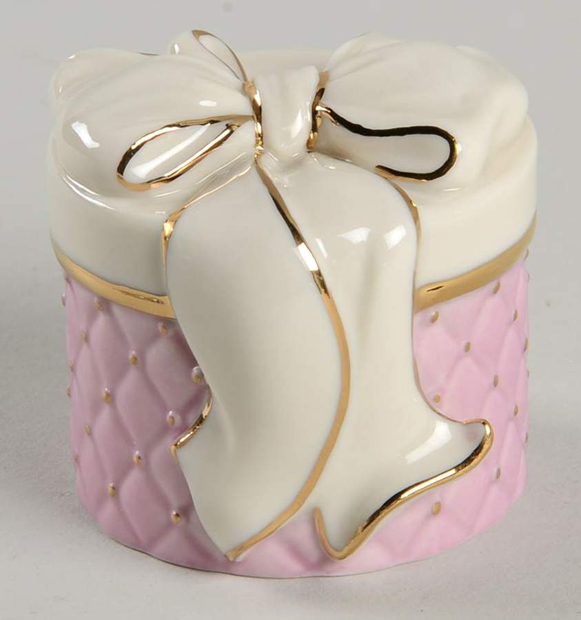 Holiday Traditions Collection Present-Hatbox Pink - Boxed by Lenox-1
